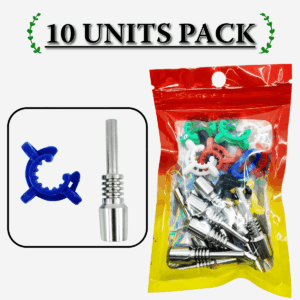 10MM TITANIUM NAIL PACK WITH CLIPPERS [10 UNITS]