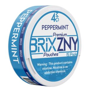 BRIXZNY NICOTINE POUCHES 4MG PEPPERMINT - PACK OF 5