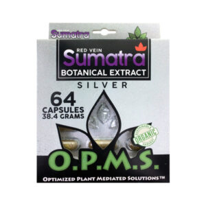 OPMS SILVER RED VEIN SUMATRA 64CT / 38.4GM CAPSULES (BLISTER)