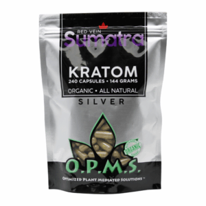 OPMS SILVER SUMATRA RED VEIN 240CT 144GM CAPSULES BAG
